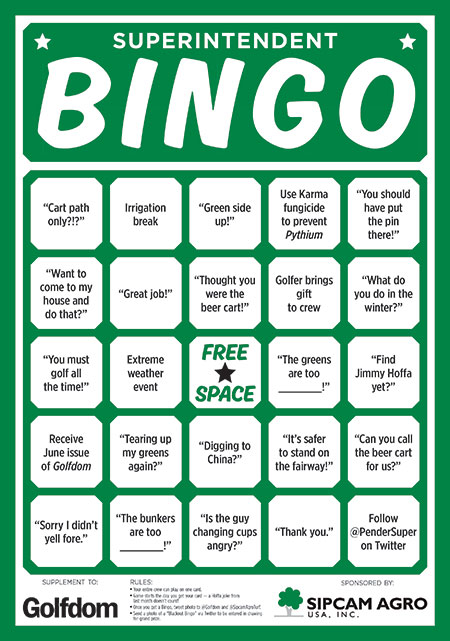 Superintendent Bingo (Photo: Golfdom Staff)