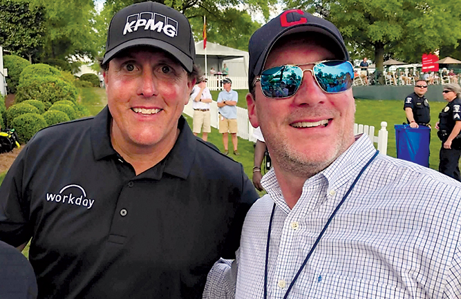 A photo of Mickelson with Golfdom Publisher Craig MacGregor helped soften Seth’s icy take on the surprise 2021 PGA Championship winner. 