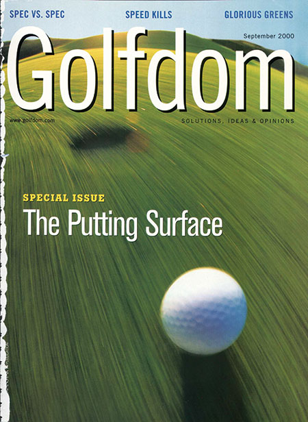 September 2000 cover (Photo: Golfdom archives)