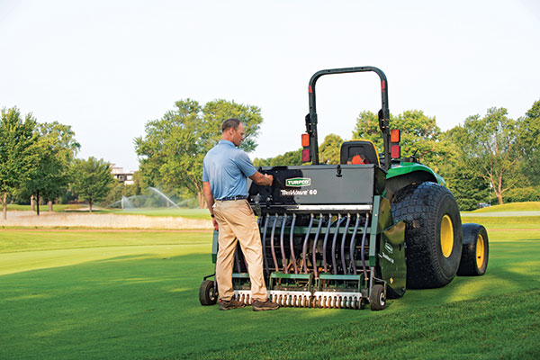 Johnson said it was nice to have Turfco nearby to lean on for advice on details such as proper application depth. (Photo: Jamey Guy Photography)