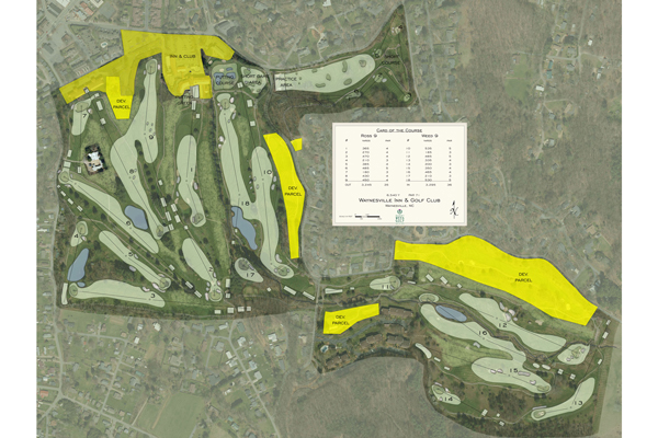 The master plan for the course that will be undergoing renovations beginning this summer that will last between 16-24 months. (Photo courtesy of Waynesville Golf Club)