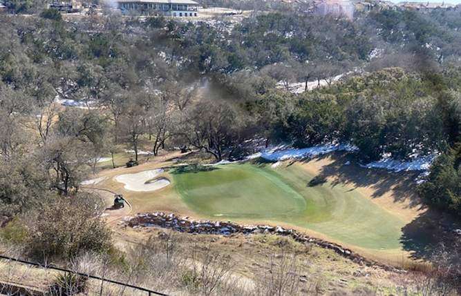 Twin Creeks Country Club near Austin survived February's deep freeze with no turf loss, despite 170 hours spent below freezing. (Photo: Stephen Karsh)