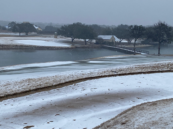 Vaaler Creek CC in the Texas Hill Country got 12 inches of snow in February (Photo: Vaaler Creek).