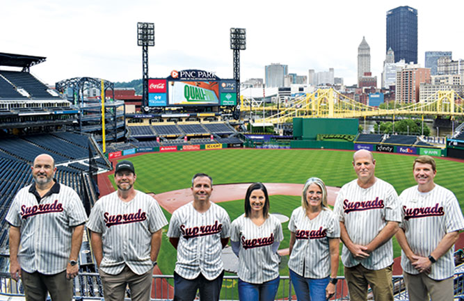 From left to right, Ian Rodriguez, Ph.D.; Allan Fulcher; Shannon Slevin; Tracy Reuther; Erica Cardenas; Paul Blodorn and Paul Fox. (Photo: Golfdom Staff)