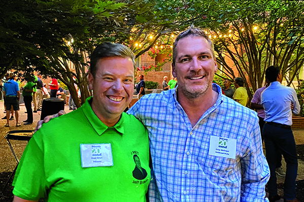 Longtime friend of the magazine Nick Strain, vice president of business development for Primera, with Golfdom Publisher Craig MacGregor. The two were attending the Primera Annual Meeting in Nashville. (Photo: Golfdom Staff)