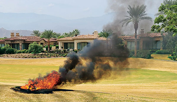 Only days away from starting their overseed, Toscana CC’s irrigation system went up in smoke after an electrical surge. (Photo: Jared Stanek)