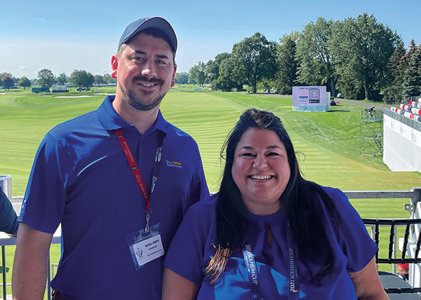 Mike Anderson and Carlie Torres (Photo: Golfdom Staff)