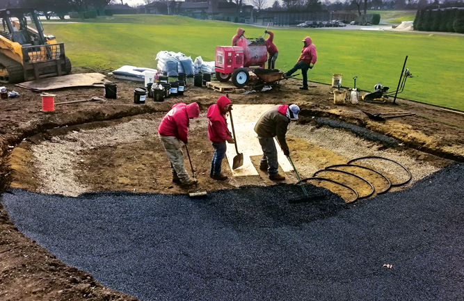 Porous Pave’s Sand Guard is an easy install for contractors and maintenance crews. (Photo: Porous Pave)