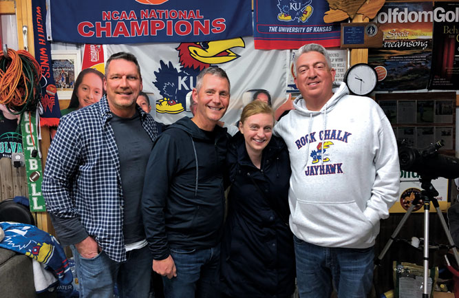 Golfdom Publisher, Craig MacGregor, Group Publisher Bill Roddy, Editor Christina Herrick and Editor-in-Chief Seth Jones in the HOJ. (Photo: Golfdom Staff)