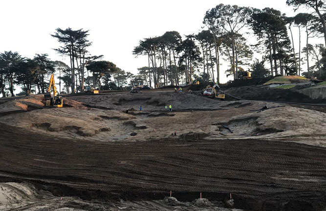 The par-3 13th hole at Lake Merced GC before its restoration by Heritage Links/Hanse Golf Design. (Photo: Heritage Links/Hanse Golf Design)