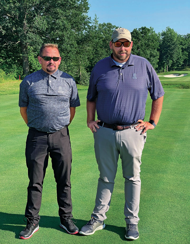 “(Stuedemann) is one of the most caring superintendents I’ve ever worked for,” says incoming TPC Deere Run superintendent Jonathan Graham (right). (Photo: Darius Lane)