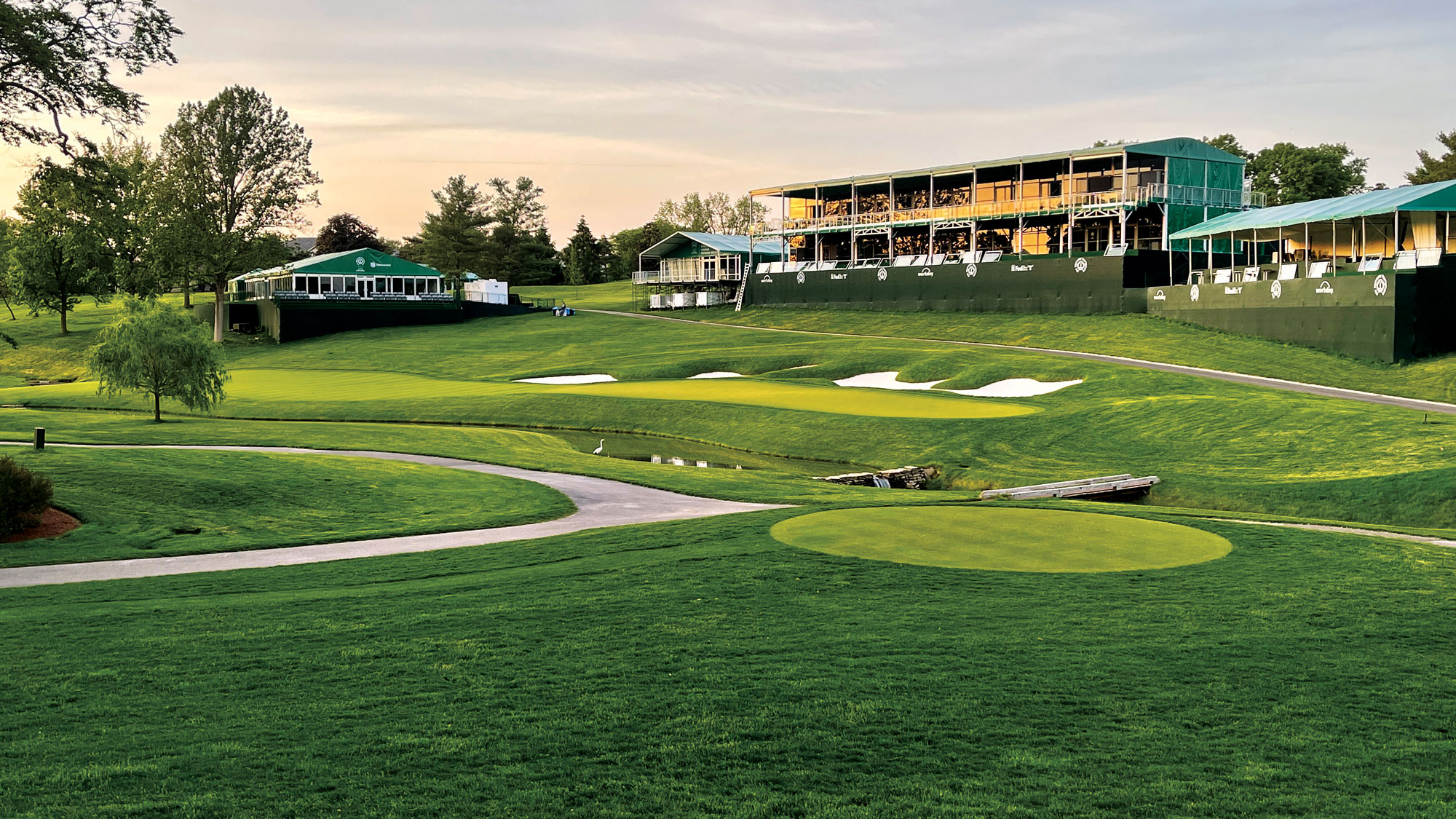 As one of the PGA Tour’s most popular events, the team at Muirfield Village take extra care to help turf in high-traffic areas recover after the tournament. (Courtesy of Brian Laurent, Superintendent Network)