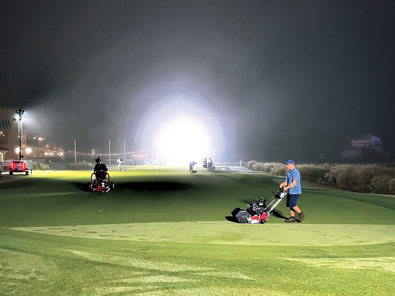 Crews at Tiburon Golf Club have their work cut out for them, hosting three tournaments in a calendar year. (Photo: Tiburon Agronomy Team)