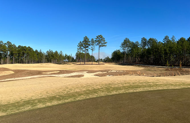 Pinehurst No. 10 is set to open in April 2024, nearly a year after construction began. (Photo: Golfdom staff)