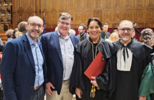 (Left to right): Stefano Macolino, Ph.D. (University of Padua / European Turfgrass Society), Mike Fidanza, Ph.D. (Penn State University), Carmen Magro, Ph.D., Claudio Bonghi, Ph.D. (University of Padua)