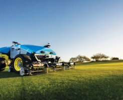 Robotic mowers — like the AMP Fairway Mower from Firefly Automatix (pictured) — could soon be a permanent fixture on golf courses nationwide. (Photo: Firefly Automatix)