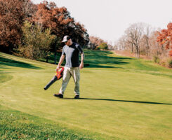 Handheld battery-powered tools give superintendents a lightweight and quieter option for various jobs on their courses. (Photo: Echo)