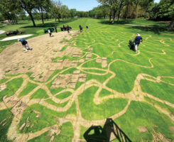 In 2023, vandals destroyed two Detroit GC greens a month before the Rocket Mortgage Classic. Days later, crews had the greens resodded in time for the tournament. (Photo: Sam Moynihan)