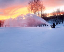 Thawed soil is better equipped to handle melted snow than frozen soil, making some snow cover on turf beneficial. (Photo: Carey Hofner)