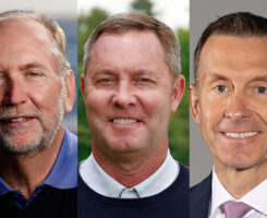 (From left) Golf Digest Chairman, Jerry Tarde, USGA CEO Mike Whan and GCSAA CEO Rhett Evans (Photo: GCSAA)
