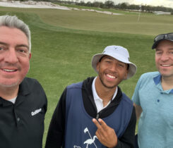 While Kansas City was experiencing an ice storm, Seth (with Andrew Proctor and Ted Bokern) was experiencing Soleta GC, the new 18-hole Nick Price design in Myakka City, Fla. (Photo: Golfdom staff)