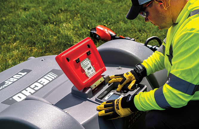 Like many autonomous and robotic advancements seen throughout the industry, AOS’s range picker allows employees to focus on other detail-oriented tasks while it does the boring work. (Photo: Automated Outdoor Solutions)
