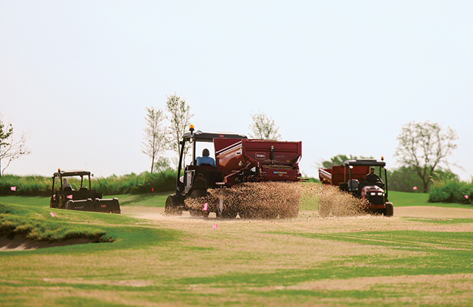Fields Ranch East’s layout and design was inspired by the restoration of Southern Hills CC in Tulsa, Okla., a former and future PGA Championship host site. Gil Hanse — who designed Fields Ranch East — also led the restoration of Southern Hills. (Photo: Fields Ranch/Omni PGA Frisco)