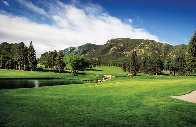 “We chuckle watching the pros play, because it’s tough to know how much the mountain plays into the greens,” says Sartori.
“There are a few tricky hole locations that break into the mountain, so it really messes with them when that happens.” (Photo: The Broadmoor)