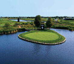 Hole 15, a par 3 with a tricky island green, is the signature hole of Bolingbrook Golf Club. (Photo: Bolingbrook Golf Club)