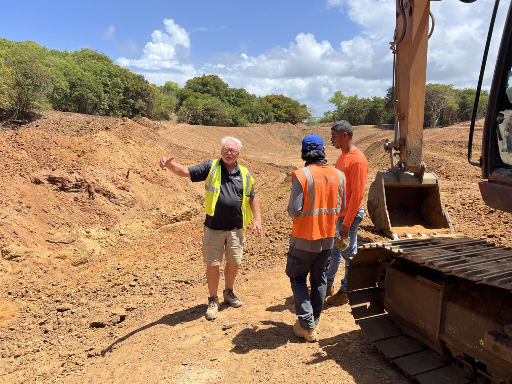 First look: No. 18
Golfdom was granted an exclusive first look at Moncayo, 18 months prior to the scheduled completion of the project. Peter Bohn, construction superintendent (pictured left), gave Golfdom readers a video tour of No. 18. To watch the video, visit Golfdom.com. (Photo by: Golfdom staff)  