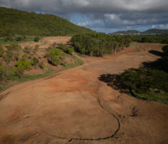 This drone shot was taken in Puerto Rico but piloted by an operator in Arkansas who was connected via Starlink internet. (Photo: Heritage Links)