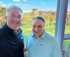 Editor-in-Chief Seth Jones with Olympic Club director of golf course maintenance Troy Flanagan during the 2023 media day hosted by the Olympic Club. (Photo: Golfdom staff)