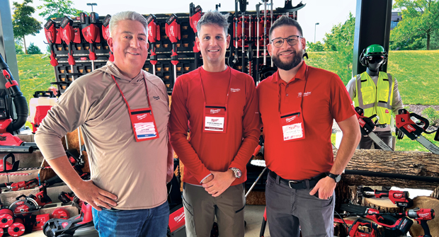 Mr. Popular: We don’t know how exactly, but Jones was invited to join a group of about 50 influencers (wait, he’s an influencer now?) to attend Pipeline, an annual event hosted by Milwaukee Tools. Jones is joined by Ryan Schwoegler and Mike Caelwaerts of Milwaukee Tools. (Photo: Golfdom staff)