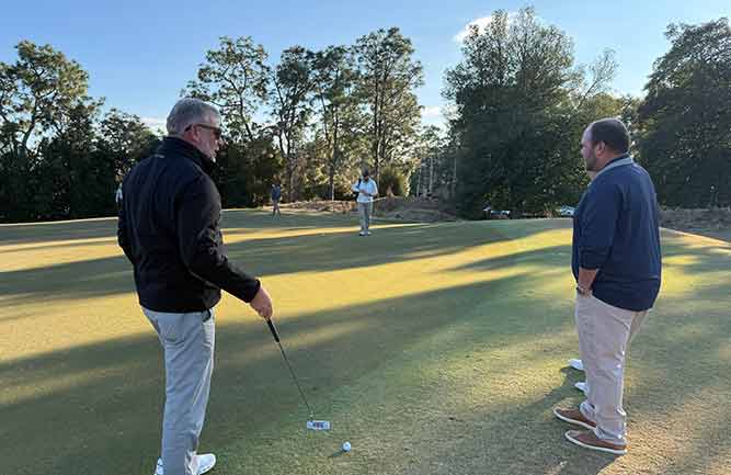 John Jeffreys (Pinehurst No. 2) and mentees at The Cradle. (Photo: Golfdom staff)