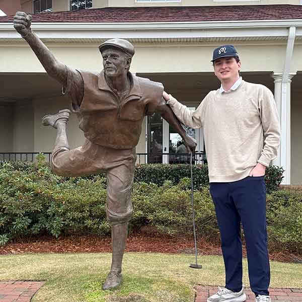 A quick photo with Payne before heading home (Photo: Golfdom staff)