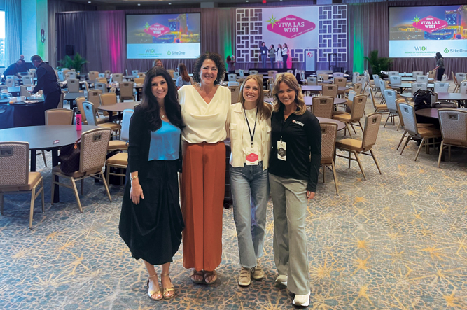 (From left to right) Amber Baker, an executive assistant with SiteOne Landscape Supply; Christina Moore, director of events at SiteOne; Emily Lindley, content and events manager at The Grow Group; and Payton Szymczak, LM’s digital media specialist at SiteOne’s Women in the Green Industry Conference. (Photo: Golfdom staff)