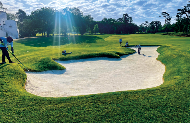 The bunkers were a large point of the 2019 renovation. Many of them were removed to make the experience better for the average golfer and maintenance easier with the amount of rounds Memorial Park hosts every year. (Photo: Parker Henry, Memorial Park GC)