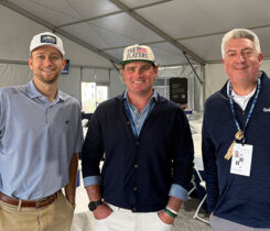 Ryan Karapas with Lucas Andrews and Seth Jones (Photo: Golfdom staff)