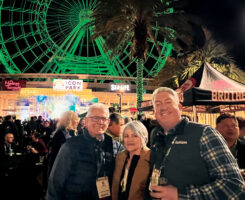The GCSAA’s 100-year celebration began at ICON Park, where I ran into longtime friend of Golfdom, Mark Woodward, CGCS, and his wife Amy. (Photo: Golfdom staff)