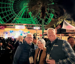 The GCSAA’s 100-year celebration began at ICON Park, where I ran into longtime friend of Golfdom, Mark Woodward, CGCS, and his wife Amy. (Photo: Golfdom staff)