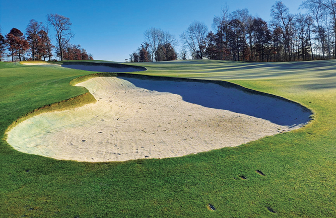 Cragun’s Legacy Courses went wall-to-wall using Sand Guard 
by Porous Pave on all its bunkers. (Photo: Matt McKinnon)