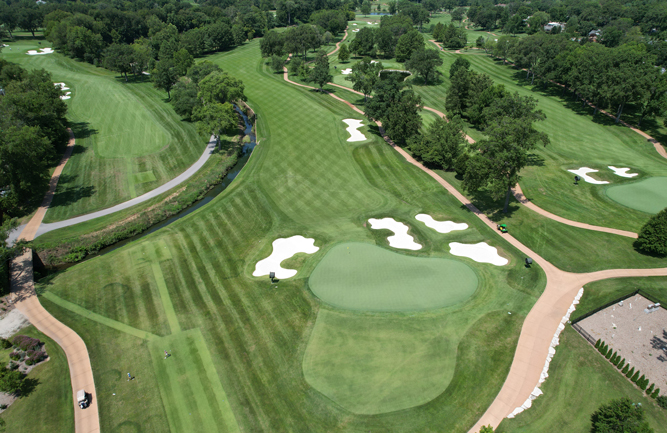 In preparation for this year’s BMW Championship, Bellerive underwent extensive tree removal, opening up views and vistas across the property. (Photo: Steven Story)
