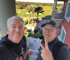 Golfdom’s Editor-in-Chief Seth Jones and Editor Scott Hollister celebrate the end of a successful Golfdom Summit with a selfie overlooking the Reunion Resort driving range. (Photo: Golfdom Staff)